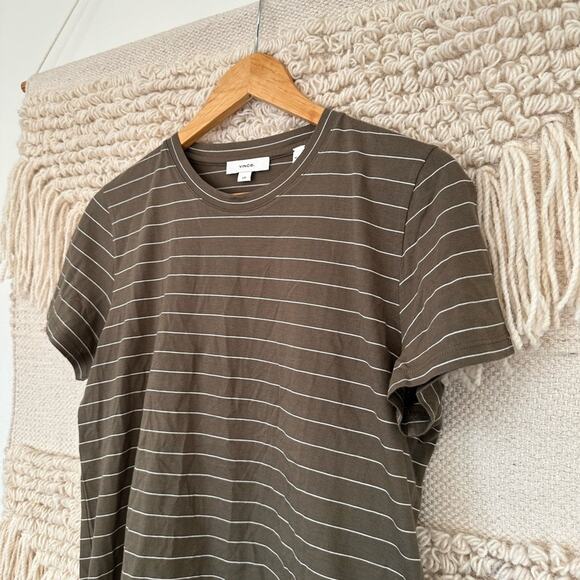 Vince Cotton Striped Tee - Picture 2 of 4